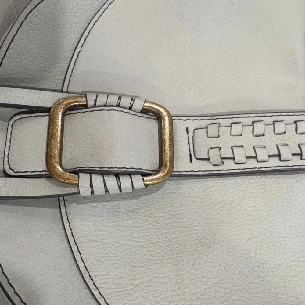 a.n.a a new approach Sage Green Faux Leather Buckle Crossbody Hobo Bag NEW